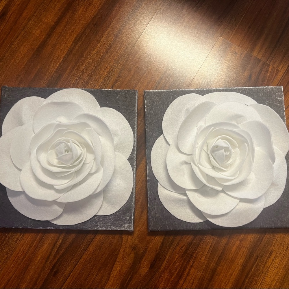 3D fabric flower wall decor